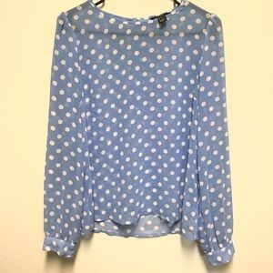 Periwinkle Polkadot Blouse